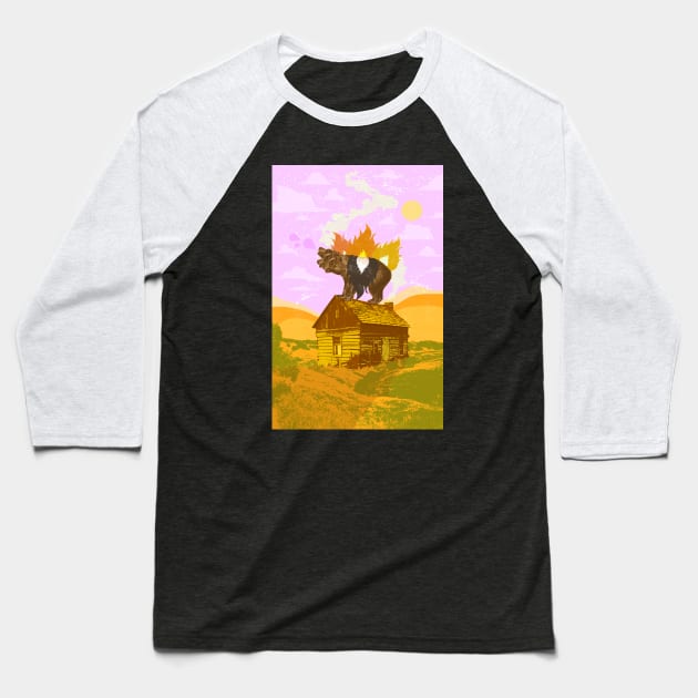 BEAR CABIN Baseball T-Shirt by Showdeer